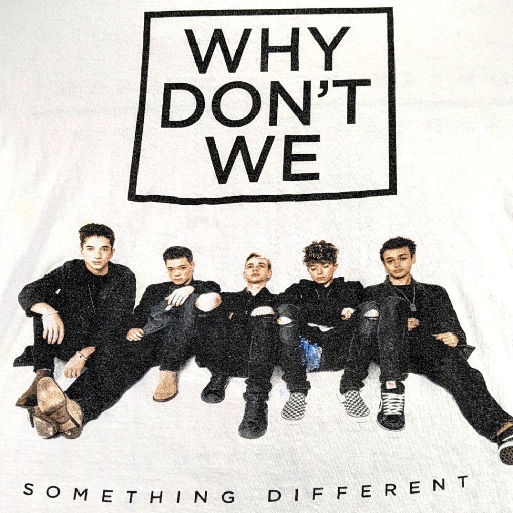 Why Don't We 2017 Something Different Concert Tee with Cities/Dates on Back.